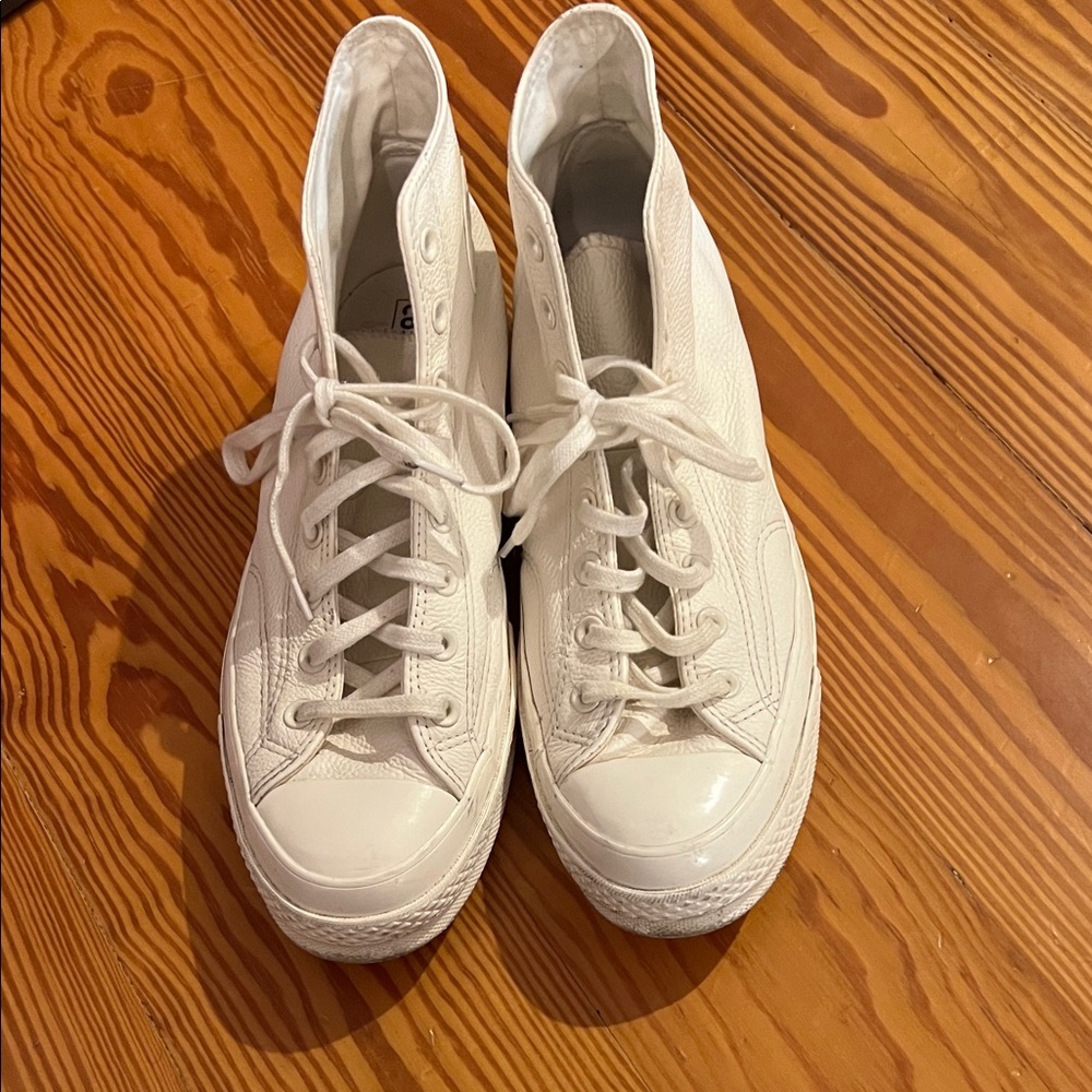 Converse All-Star White Leather High-Tops
